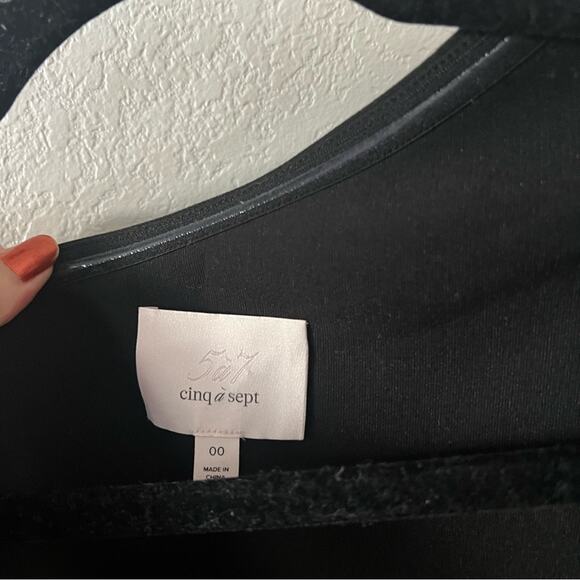 Cinq a Sept Coralisa Black Asymmetric Mini Dress - Picture 7 of 11